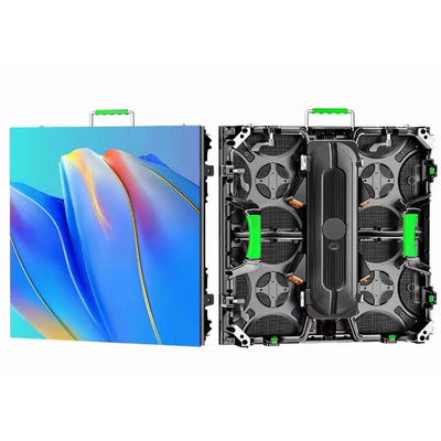 1920hz P2.604 500x500mm 실내 임대 LED 화면 90도 연결