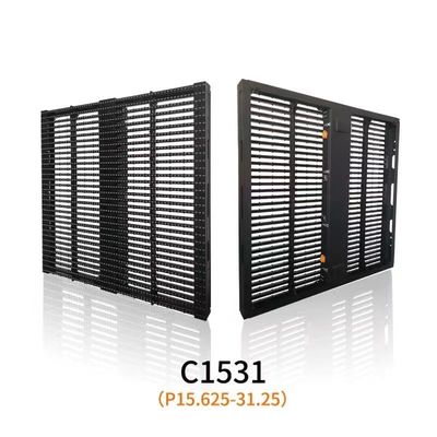 LED 투명 화면 P3.91-7.82mm 3840hz Mesh LED 화면 1000*500mm 외관