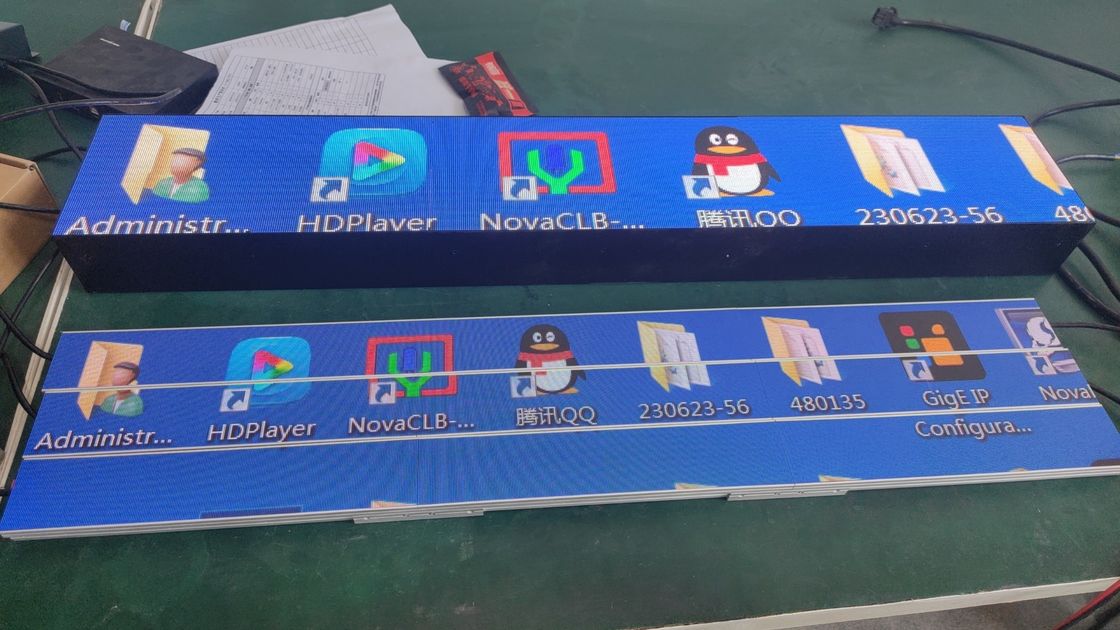 300*60mm P1.25 LED 상점 셰프 스크린 COB GOB 알루미늄 얇은 WiFi LED 스크린